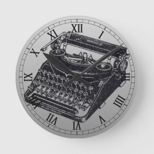 Luxe Geruisloze Schrijfmachine Ronde Klok