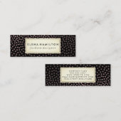 Luxe gespikkeld patroon mini visitekaartje (Voorkant / Achterkant)