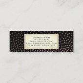 Luxe gespikkeld patroon mini visitekaartje (Achterkant)