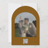 Luxe gestreepte boogvormige bruiloft uitnodiging (Achterkant)