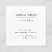 Luxe getuft faux roos gouden visitekaartje (Achterkant)