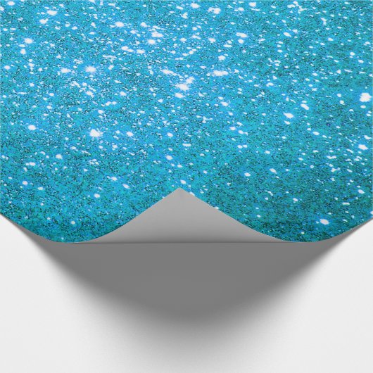 Luxe Gift Popular Blue Gold Glitter Cadeaupapier (Hoek)