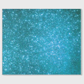 Luxe Gift Popular Blue Gold Glitter Cadeaupapier (Vlak)