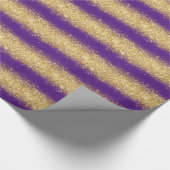 Luxe Gift Popular Paars Gold Glitter Cadeaupapier (Hoek)