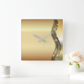 Luxe gladde gladde muggen Abstract gelaagd Vierkante Klok (Huis)