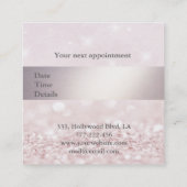 Luxe glam elegante glitternagels afsprakenkaartje (Achterkant)