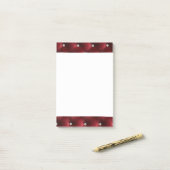 Luxe Glam Girly Red Faux Velvet Post-it® Notes (Op bureau)