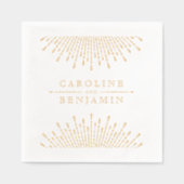 Luxe glam glitter deco vintage wedding folie servetten (Voorkant)