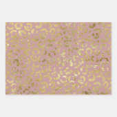 Luxe Glam Gold Pink Leopard-printer Inpakpapier Vel (Voorkant)