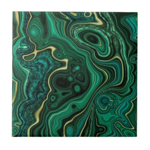Luxe Glam Green Colorful Abstract Patroon Tegeltje