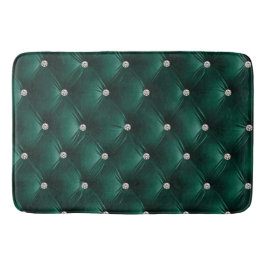 Luxe Glam Green Faux Velvet Badmat
