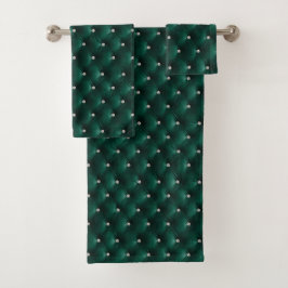 Luxe Glam Groen Nepfluwelen  Bad Handdoek