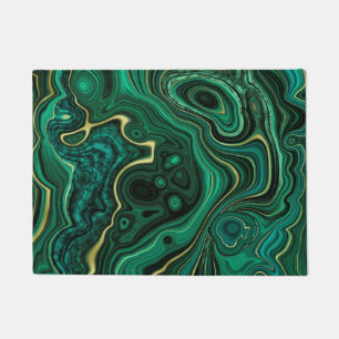 Luxe glam groene kleurrijke abstracte patroon deurmat