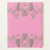 Luxe Glam Romantisch Chic Roze en Goud 2024 Planner (Achterkant)