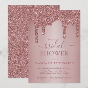 Luxe Glam Roos Gold Glitter Drivers Vrijgezellenfe Kaart