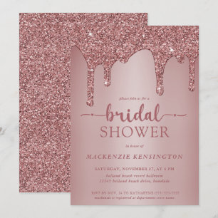 Luxe Glam Roos Gold Glitter Drivers Vrijgezellenfe Kaart