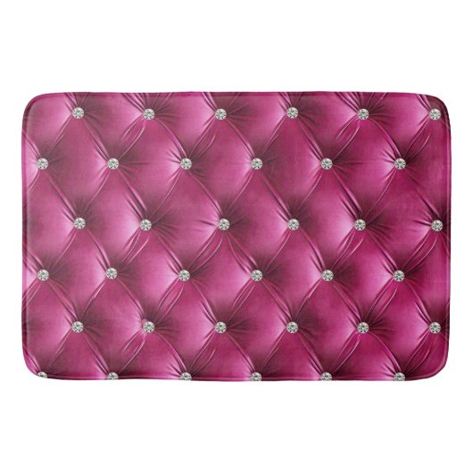 Luxe Glam Roze Nepfluwelen Stof Badmat (Voorkant)
