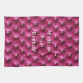 Luxe Glam Roze Nepfluwelen Stof Theedoek (Horizontaal)