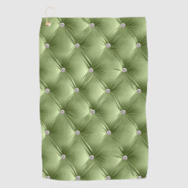 Luxe Glam Sage Green Faux Velvet Golfhanddoek