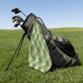 Luxe Glam Sage Green Faux Velvet Golfhanddoek (Groen)