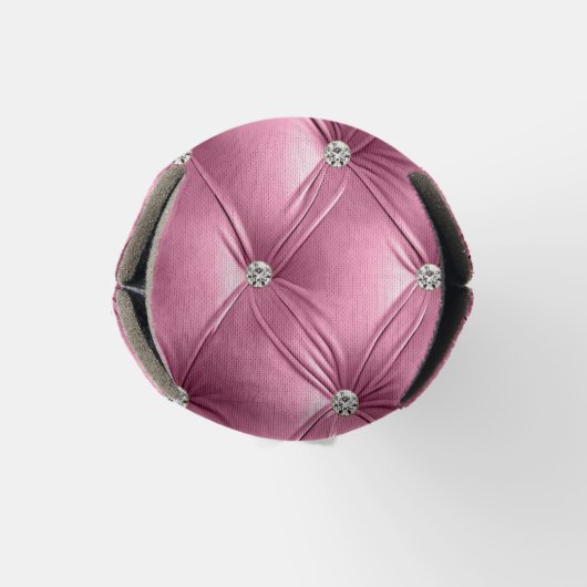 Luxe Glam Zacht Roze Faux Velvet Kerstmis Flesjeskoeler (Bodem)