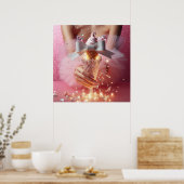  luxe glamour zomer romantisch dessert poster (Keuken)