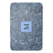 Luxe Glas in lood Blue Silver Badmat (Voorkant Verticaal)