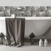 Luxe Glas, Shell & Metaal Geometrisch N4 Tegeltje