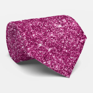Luxe glinsterende donker magenta glitter stropdas
