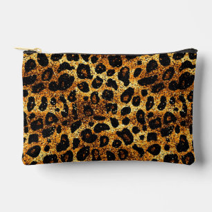 Luxe Glitter Goud Bruin Roest Luipaard Patroon Etui