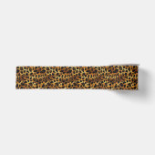 Luxe Glitter Goud Bruin Roest Luipaard Patroon Grosgrain Lint (Voorkant)