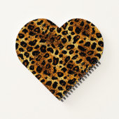 Luxe Glitter Goud Bruin Roest Luipaard Patroon Notitieboek (Achterkant)