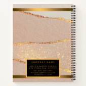 Luxe Glitter Roos Gold Notitieboek (Achterkant)
