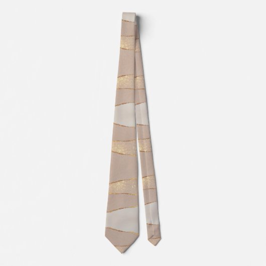 Luxe Glitter Roos Gold Stropdas (Voorkant)