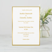 LUXE GLITTER TRIMMED WEDDING INVITATION KAART (Staand voorkant)