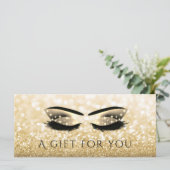 Luxe glittery gold lashes & wenkbrauwen (Staand voorkant)