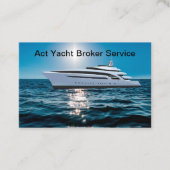 Luxe Glossy Yacht Brokerage Cartes de visite (Devant)