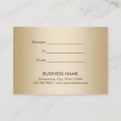 Luxe Gold Background Red Ribbon Cadeaubon Kortingskaartje (Achterkant)