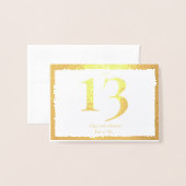 Luxe Gold Bold Edge Gevouwen Tafelnummer (Voorkant met envelop)