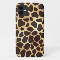 Luxe Gold Brown Giraffe Animal Print Patroon