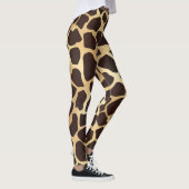 Luxe Gold Brown Giraffe Animal Print Patroon Leggings (Rechts)