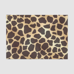 Luxe Gold Brown Giraffe Animal Print Patroon Tissuepapier