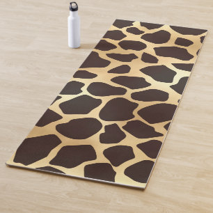 Luxe Gold Brown Giraffe Animal Print Patroon Yogamat