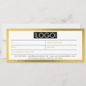 Luxe Gold Business Logo Cadeaubon Voucher (Achterkant)