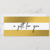Luxe Gold Business Logo Cadeaubon Voucher (Voorkant)