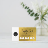 Luxe Gold Business Logo QR Code Loyalty Visitekaartje (Staand voorkant)