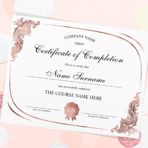 Luxe Gold Certificaat van Voltooiing Award Cursus
