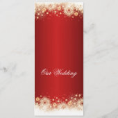 Luxe Gold Christmas Lace Mariage Menu (Dos)