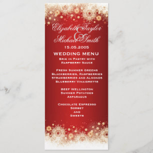 Luxe Gold Christmas Lace Mariage Menu