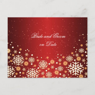 Luxe Gold Christmas Spirit Save date card Aankondigingskaart